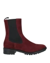 L'autre Chose L' Autre Chose Woman Ankle Boots Burgundy Size 8 Leather In Red