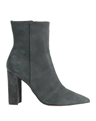 L'autre Chose L' Autre Chose Woman Ankle Boots Lead Size 6 Leather In Grey