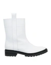 L'autre Chose L' Autre Chose Woman Ankle Boots White Size 7 Leather In White