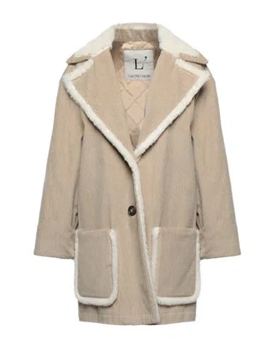 L'autre Chose L' Autre Chose Woman Coat Beige Size 4 Cotton In Neutral