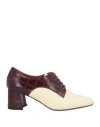 L'autre Chose L' Autre Chose Woman Lace-up Shoes Cream Size 8 Leather In White