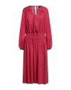 L'autre Chose L' Autre Chose Woman Midi Dress Magenta Size 4 Cotton In Red