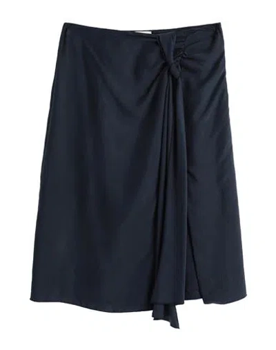 L'autre Chose L' Autre Chose Woman Midi Skirt Midnight Blue Size 4 Cupro, Viscose
