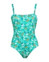 L'autre Chose L' Autre Chose Woman One-piece Swimsuit Green Size 4 Polyamide, Elastane In Green