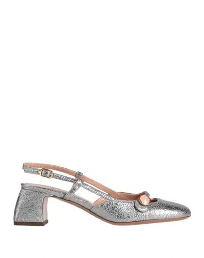 L'autre Chose L' Autre Chose Woman Pumps Silver Size 7.5 Leather In Gray
