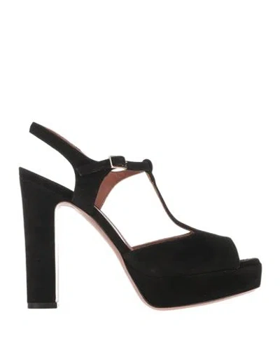 L'autre Chose L' Autre Chose Woman Sandals Black Size 10 Soft Leather