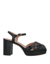 L'autre Chose L' Autre Chose Woman Sandals Black Size 5 Leather In Black