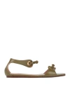 L'autre Chose L' Autre Chose Woman Sandals Military Green Size 5 Leather In Green