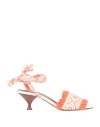 L'autre Chose L' Autre Chose Woman Sandals Orange Size 7 Textile Fibers In Orange