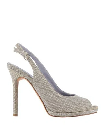 L'autre Chose L' Autre Chose Woman Sandals Platinum Size 8 Textile Fibers In Grey