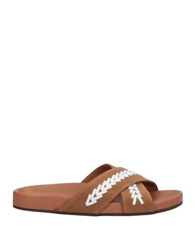L'autre Chose L' Autre Chose Woman Sandals Tan Size 7 Leather In Brown