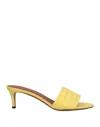 L'autre Chose L' Autre Chose Woman Sandals Yellow Size 8 Soft Leather