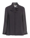 L'autre Chose L' Autre Chose Woman Shirt Charcoal Size 4 Silk