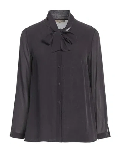 L'autre Chose L' Autre Chose Woman Shirt Charcoal Size 4 Silk