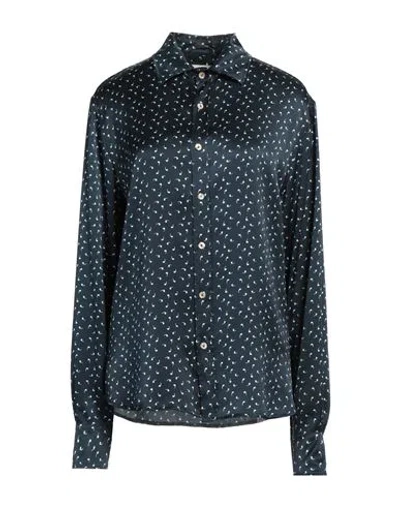 L'autre Chose L' Autre Chose Woman Shirt Midnight Blue Size 4 Silk