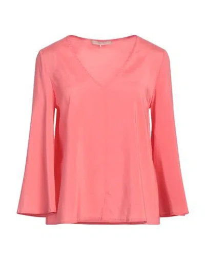 L'autre Chose L' Autre Chose Woman Top Coral Size 6 Silk, Elastane
