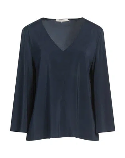 L'autre Chose L' Autre Chose Woman Top Midnight Blue Size 6 Silk, Elastane