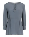 L'autre Chose L' Autre Chose Woman Top Navy Size 10 Acetate, Silk, Elastane