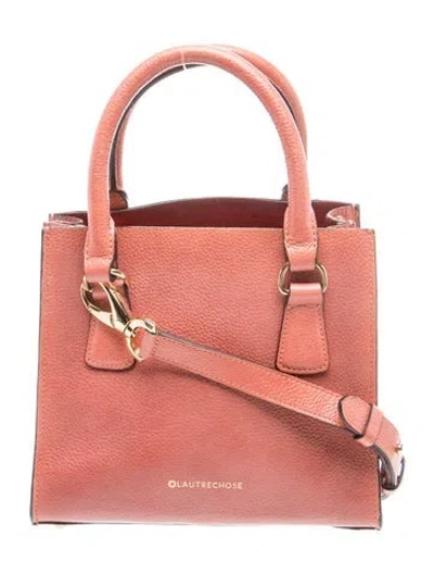 Pre-owned L'autre Chose Leather Top Handle Bag In Pink