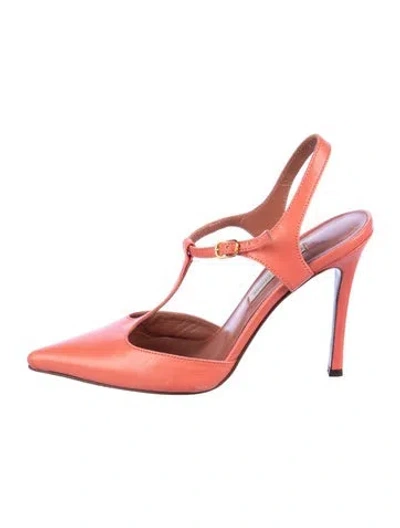 Pre-owned L'autre Chose Leather T-strap Pumps In Pink