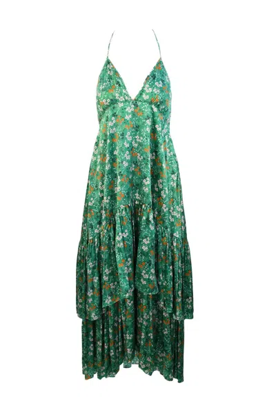 L'autre Chose Long Silk Dress - Green
