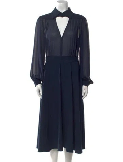 Pre-owned L'autre Chose Midi Length Dress In Blue
