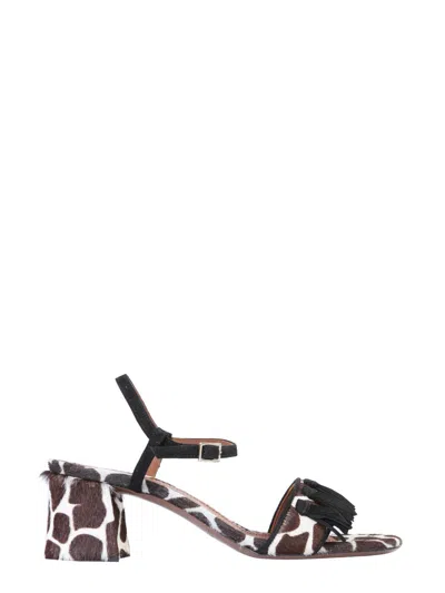 L'autre Chose Sandals With Animal Print