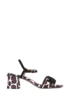 L'autre Chose Animal Print Haircalf Sandals In Multi