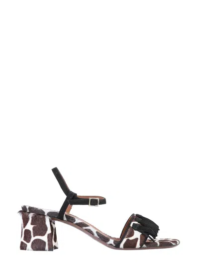 L'AUTRE CHOSE L'AUTRE CHOSE SANDALS WITH ANIMAL PRINT