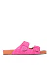 L'autre Chose Crocodile-embossed Double Strap Sandals In Multicolour