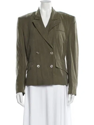 Pre-owned L'autre Chose Silk Blazer In Green
