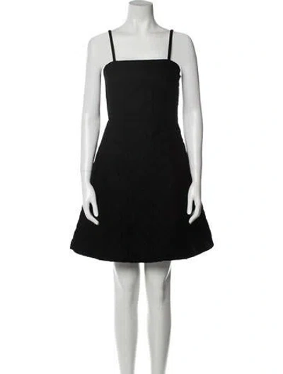 Pre-owned L'autre Chose Square Neckline Mini Dress In Black