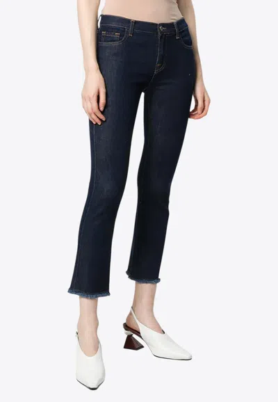 L'autre Chose Straight-leg Cropped Jeans In Blue