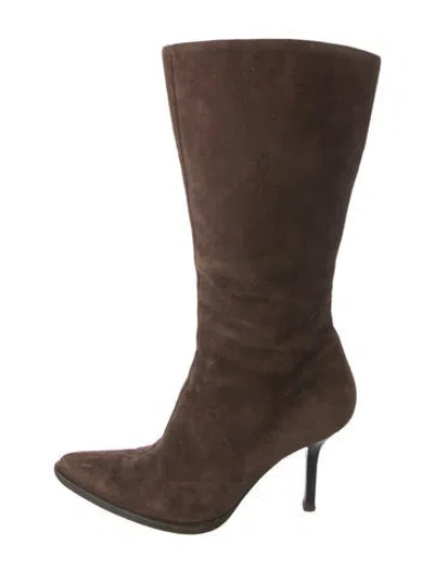 Pre-owned L'autre Chose Suede Boots In Brown