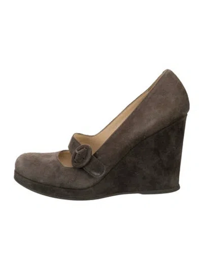 Pre-owned L'autre Chose Suede Pumps In Brown