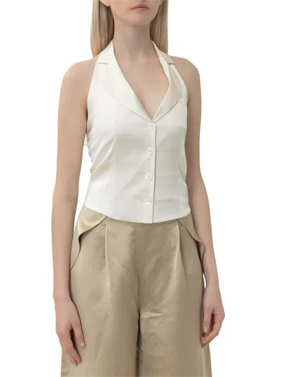 L'autre Chose Tops With Buttons In Beige