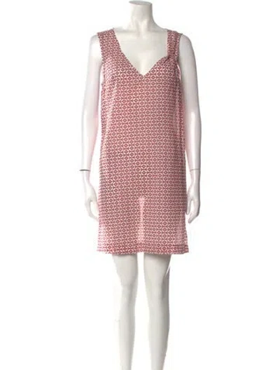 Pre-owned L'autre Chose V-neck Mini Dress W/ Tags In Red