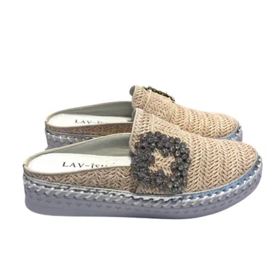 Lav-ish Women's Luna Linen Slides In Beige In Neutral
