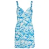 Lavaand Women's The Brigitte Button Front Mini Dress In Blue Sky In Blue