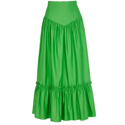 Lavaand Women's The Tove Maxi Skirt In Island Green