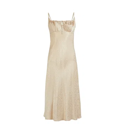 Lavaand Women's White The Ivy Midi Dress In Ivory Floral