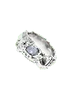 Lavani Jewels Men's Blue / Silver Judy Aquamarine Silver Ring