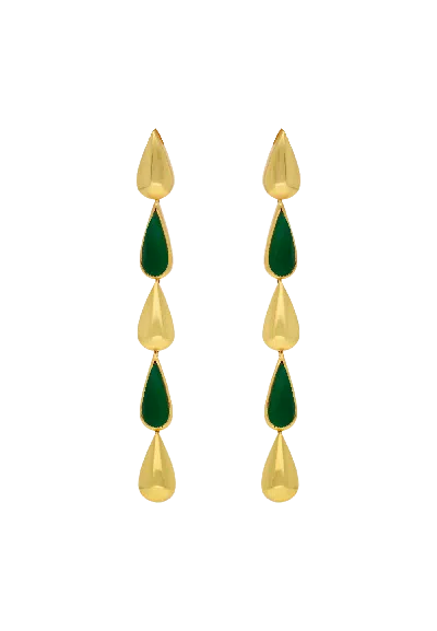 Lavani Jewels Women's Balance Green Earrings