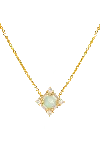 Lavani Jewels Women's Blue / Gold Aquamarine Polaris Pendant Necklace Gold Plated In Gold