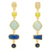 Lavani Jewels Women's Blue / Gold Blue Thelma Earrings In Multi