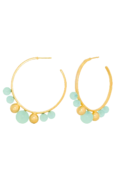 Lavani Jewels Women's Blue / Gold Elara Aquamarine Earrings