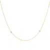 Lavani Jewels Women's Blue / Gold Sagittarius Goldplated Birthstone Chain In Gold