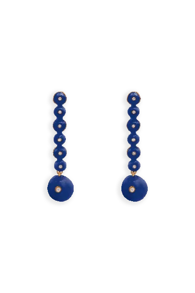 Lavani Jewels Women's Blue Hibiscus Earrings