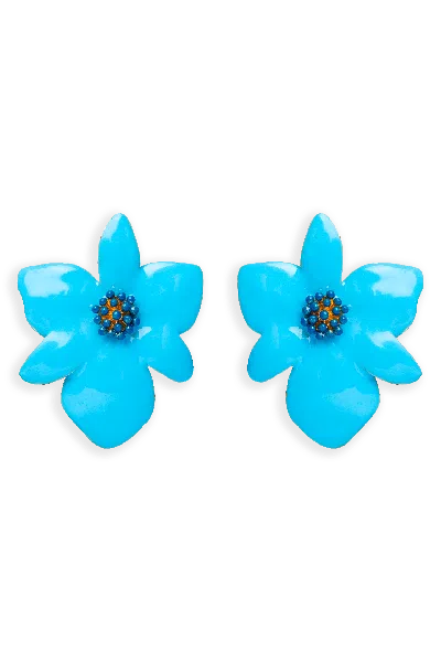 Lavani Jewels Women's Blue Orchid Earrings