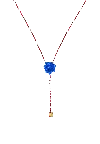 Lavani Jewels Women's Blue / Pink / Purple Batou Necklace Pink, Blue